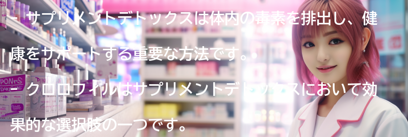 サプリメントデトックスの重要性とはの要点まとめ