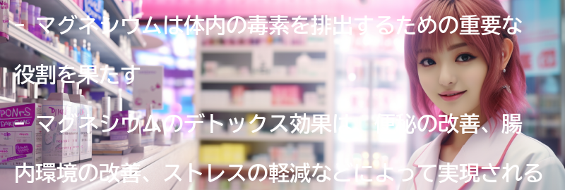 マグネシウムのデトックス効果とはの要点まとめ