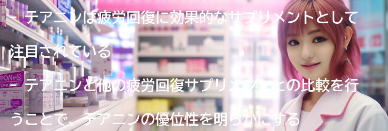 テアニンと他の疲労回復サプリメントとの比較の要点まとめ