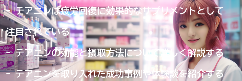 テアニンを取り入れた成功事例や体験談の紹介の要点まとめ