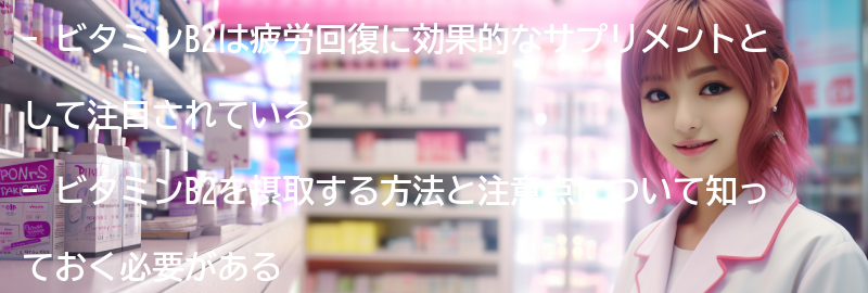 ビタミンB2を摂取する方法と注意点の要点まとめ