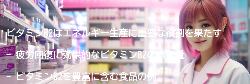 ビタミンB2を摂取することで得られる疲労回復の効果の要点まとめ