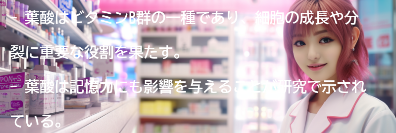 葉酸とは？記憶力に与える影響とは？の要点まとめ