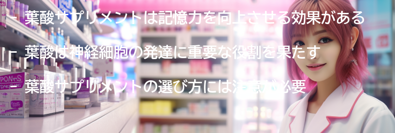 葉酸サプリメントの効果とは？の要点まとめ