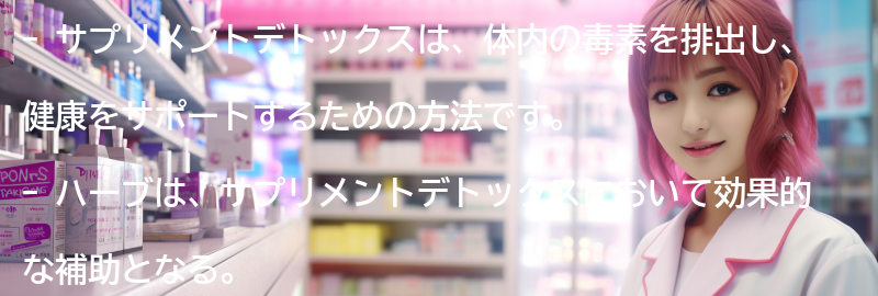 サプリメントデトックスとは何ですか？の要点まとめ