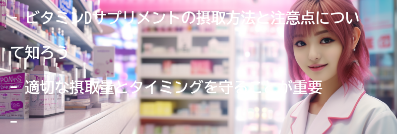 ビタミンDサプリメントの摂取方法と注意点の要点まとめ