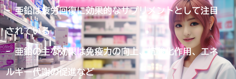 亜鉛の主な効果とは？の要点まとめ