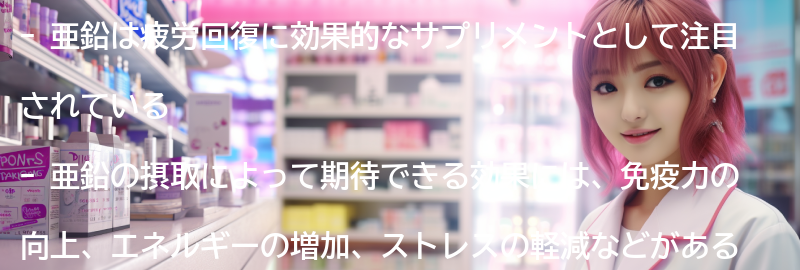亜鉛を摂取することで期待できる効果とは？の要点まとめ