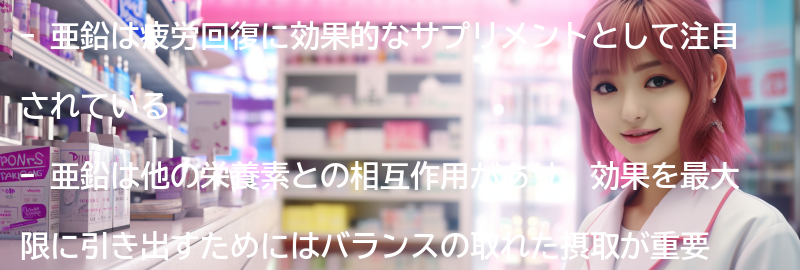 亜鉛と他の栄養素との相互作用の要点まとめ