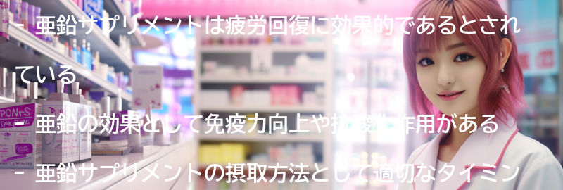 亜鉛サプリメントのおすすめランキングの要点まとめ