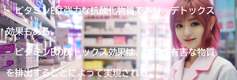 ビタミンEのデトックス効果とは？の要点まとめ