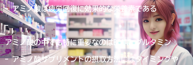 疲労回復に効果的なアミノ酸とは？の要点まとめ