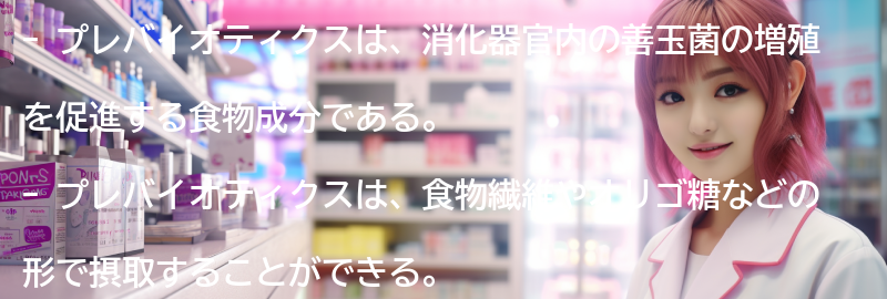 プレバイオティクスとは？の要点まとめ