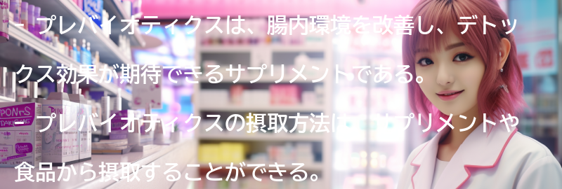 プレバイオティクスの摂取方法と注意点の要点まとめ