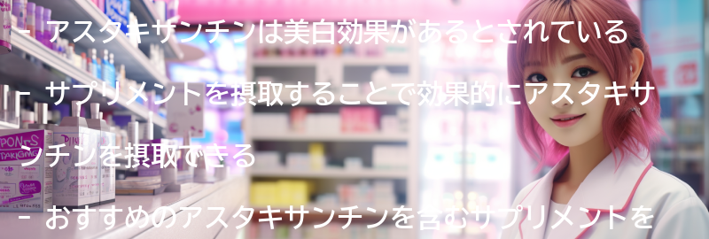アスタキサンチンを含むおすすめのサプリメントの要点まとめ