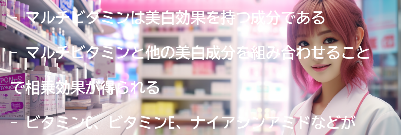 マルチビタミンと他の美白成分の相乗効果の要点まとめ