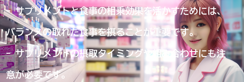 サプリメントと食事の相乗効果を活かす方法の要点まとめ