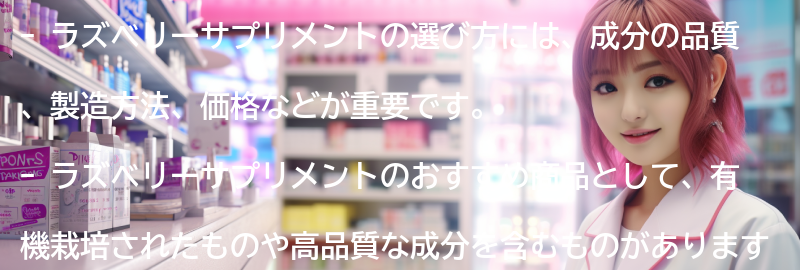 ラズベリーサプリメントの選び方とおすすめ商品紹介の要点まとめ