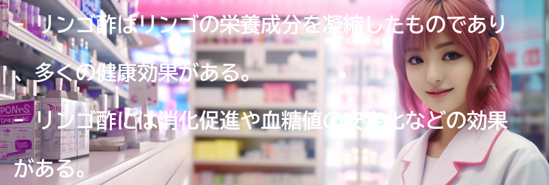 リンゴ酢の栄養成分と健康への影響の要点まとめ