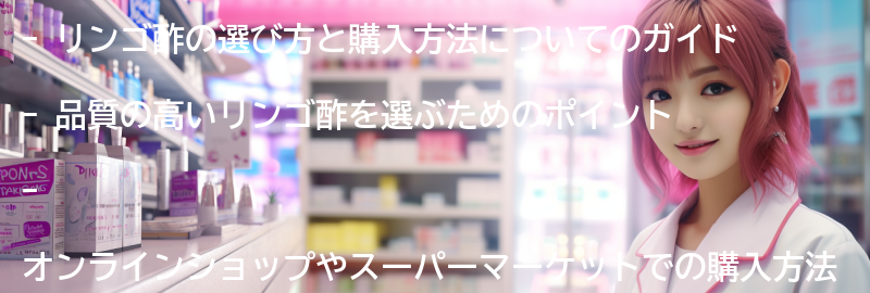 リンゴ酢の選び方と購入方法の要点まとめ
