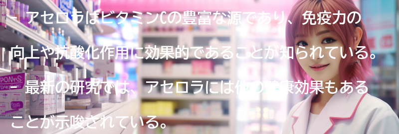 アセロラに関する最新研究結果と今後の期待の要点まとめ