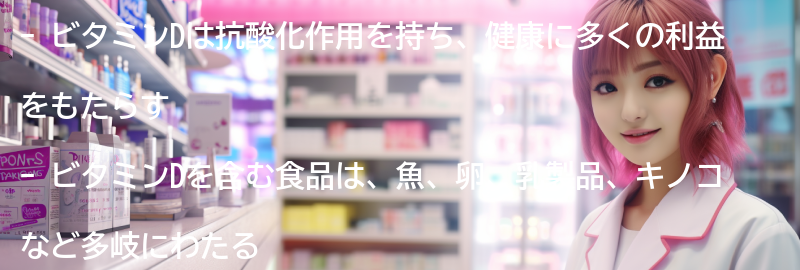 ビタミンDを含む食品の紹介の要点まとめ