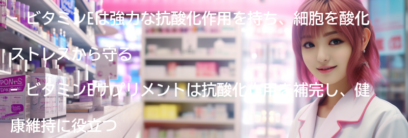 ビタミンEサプリメントの効果の要点まとめ