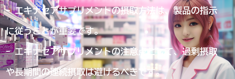 エキナセアサプリメントの摂取方法と注意点の要点まとめ