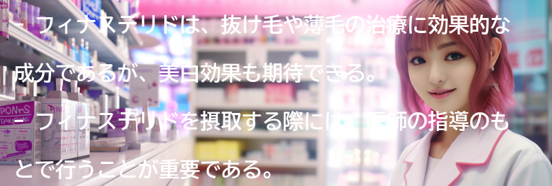 フィナステリドを摂取する際の注意点の要点まとめ