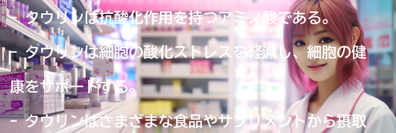 タウリンの抗酸化作用とは？の要点まとめ