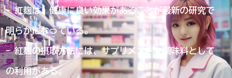 紅麹の摂取方法と注意点についての要点まとめ