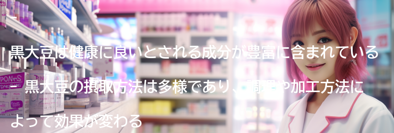 黒大豆の摂取方法の要点まとめ
