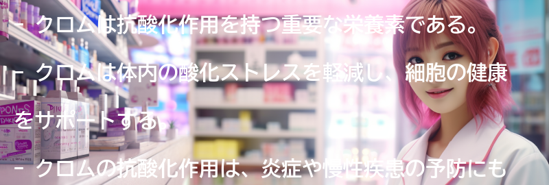 クロムの抗酸化作用とは？の要点まとめ