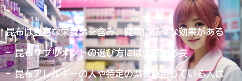 昆布サプリメントの選び方と注意点の要点まとめ