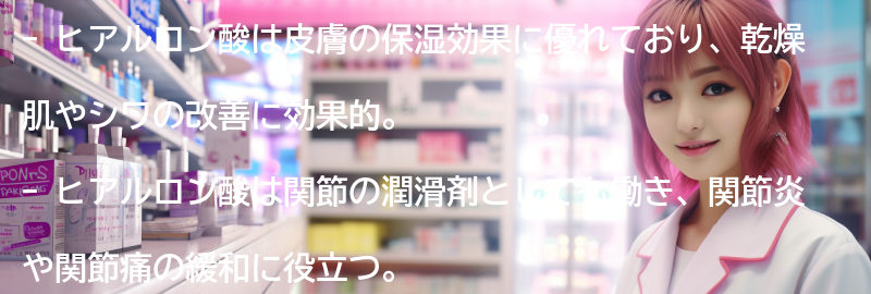 ヒアルロン酸の主な効果とは？の要点まとめ