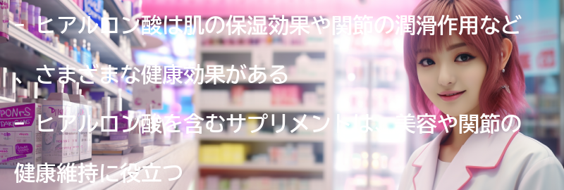 ヒアルロン酸を含むサプリメントのおすすめの要点まとめ