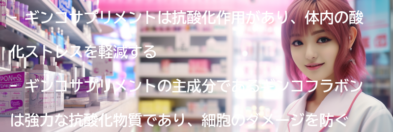 ギンコサプリメントの抗酸化作用の効果の要点まとめ