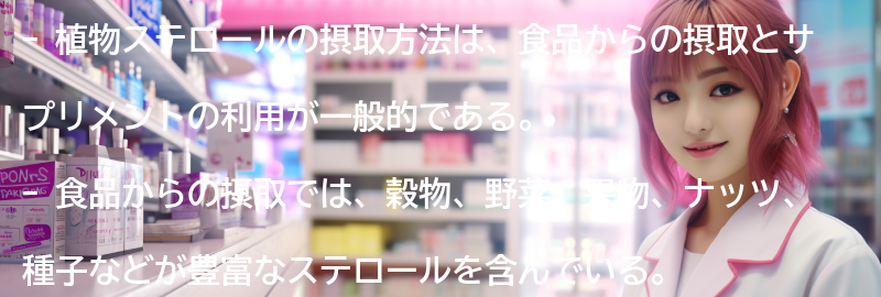 植物ステロールの摂取方法の要点まとめ