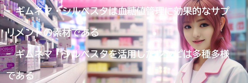 ギムネマ・シルベスタを活用したレシピの紹介の要点まとめ