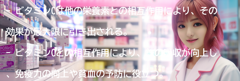 ビタミンCと他の栄養素との相互作用の要点まとめ