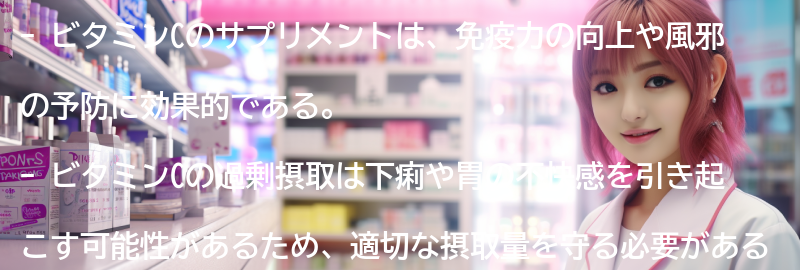 ビタミンCのサプリメントの適応症と注意点の要点まとめ
