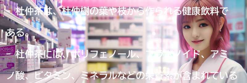 杜仲茶の主な成分と栄養価の要点まとめ