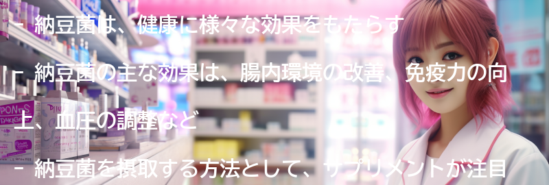 納豆菌の健康効果とは？の要点まとめ