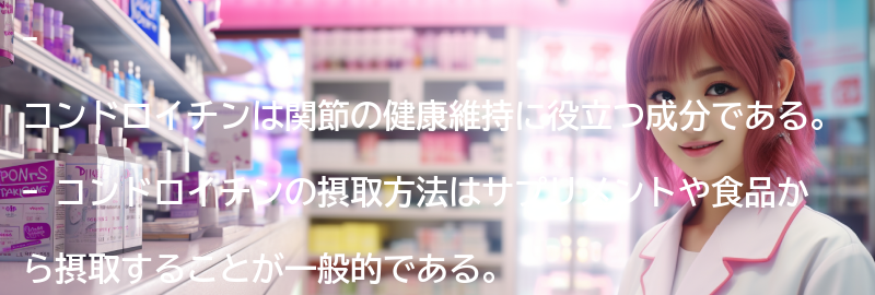 コンドロイチンの摂取方法と注意点の要点まとめ