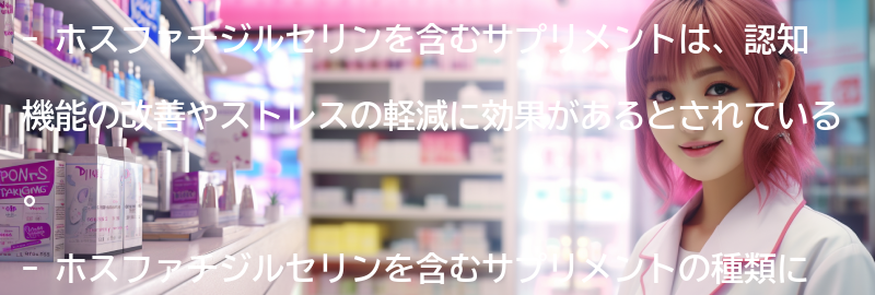 ホスファチジルセリンを含むサプリメントの種類の要点まとめ