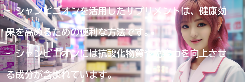 シャンピニオンを活用したサプリメントの要点まとめ