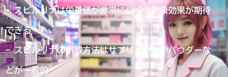 スピルリナの摂取方法と注意点の要点まとめ