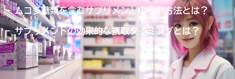 ムコ多糖類を含むサプリメントの摂取方法と効果的なタイミングの要点まとめ