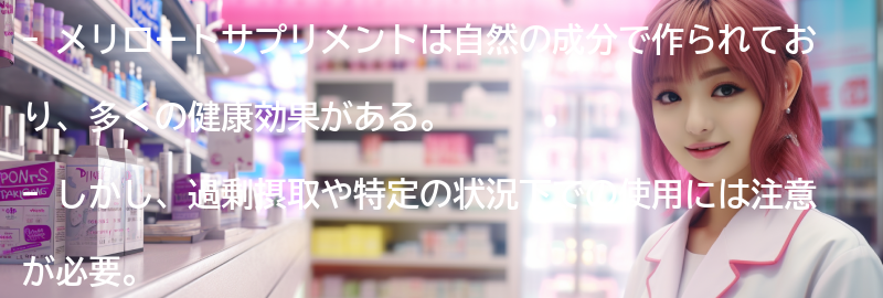 メリロートサプリメントの副作用と注意点の要点まとめ