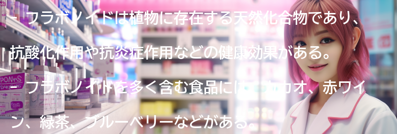 フラボノイドを含む食品の紹介の要点まとめ